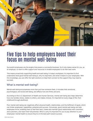 The mental well-being of your employees affects your company's success: Learn how to help look after it