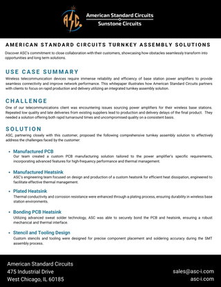 American Standard Circuits Provides Turnkey Assembly Solution