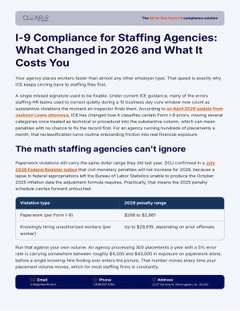 I-9 Compliance for Staffing Agencies: What Changed in 2026 and What It Costs You