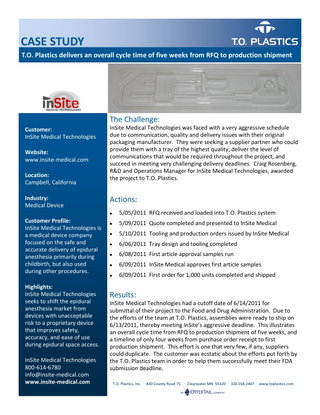 Case Study - InSite Medical Technologies
