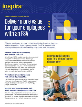 Give your employees the opportunity to make every pretax dollar they earn count with flexible spending accounts 