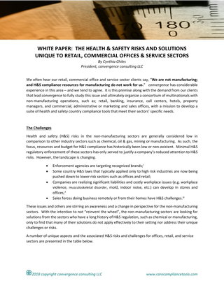 The Health & Safety Risks and Solutions Unique to Retail, Commercial Offices & Service Sectors