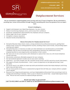 Storeyline Resumes Outplacement Services