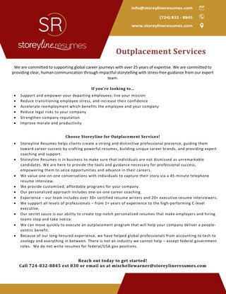 Storeyline Resumes Outplacement Services