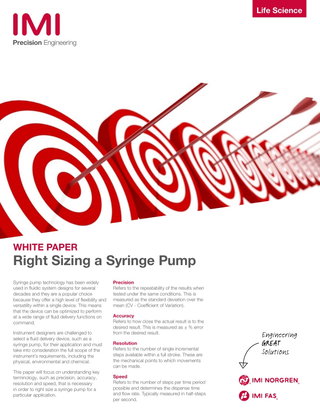 Right Sizing a Syringe Pump