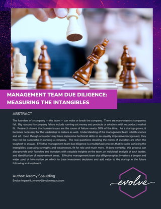 Measuring the Intangibles - Management Team DD 