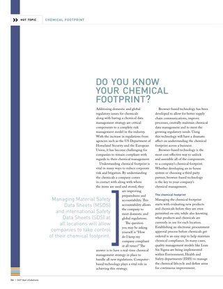 Do you know your chemical footprint?