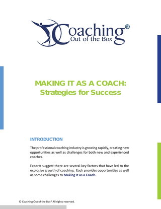 Guide to Making it as a Coach