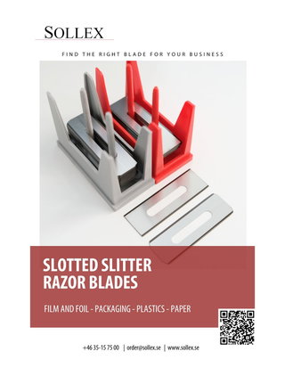 Slotted Razor Blades for Slitter Rewinder Machines | Sollex PDF Catalog