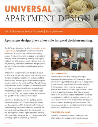 Universal Apartment Design: Apartment design plays a key role in rental decision-making