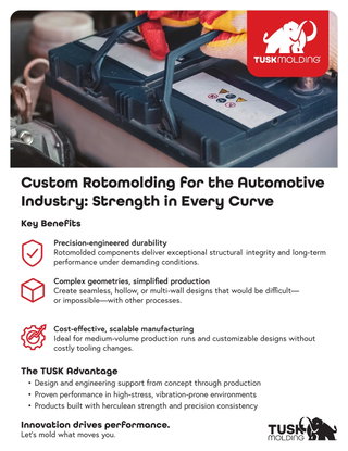 Custom Rotomolding for Automotive Innovation: Strength in Every Curve