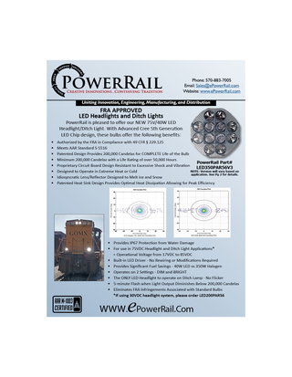 PowerRail LED Headlight & Ditch Light