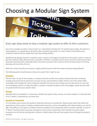Choosing a Modular Sign System