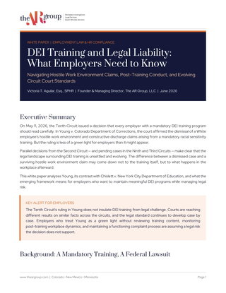 DEI Training and Legal Liability: What Employers Need to Know