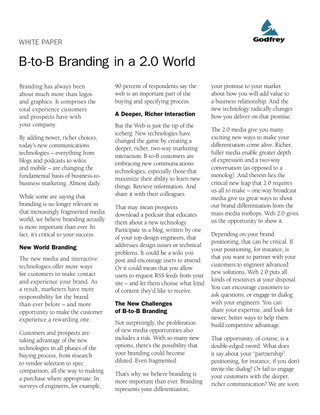 B2B Branding in a 2.0 World