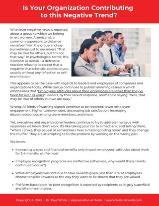 Is Your Organization Contributing to this Negative Trend?
