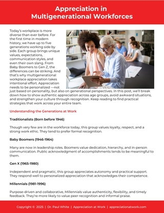 Appreciation in Multigenerational Workforces