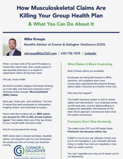 How Musculoskeletal Claims Are Killing Your Group Health Plan (& What To Do About It)