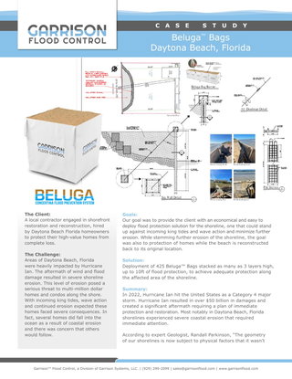 Case Study | Beluga™ Large Sand Filled Flood Barriers | Shorefront Restoration & Reconstruction, Daytona Beach, FL