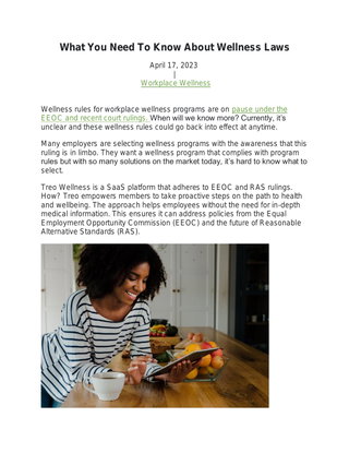 Understanding the Workplace Wellness Rules