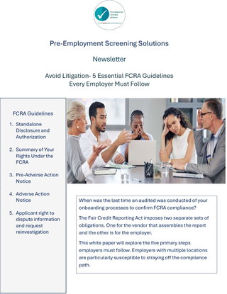 Avoid Litigation- 5 Essential FCRA Guidelines Every Employer Must Follow