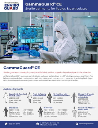 GammaGuard CE® Sterile Workwear | Sales Sheet 