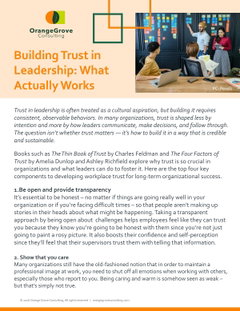 Building Trust in Leadership: What Actually Works