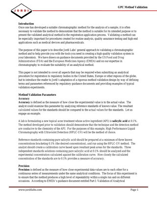 Jordi Labs GPC/SEC Method Validation