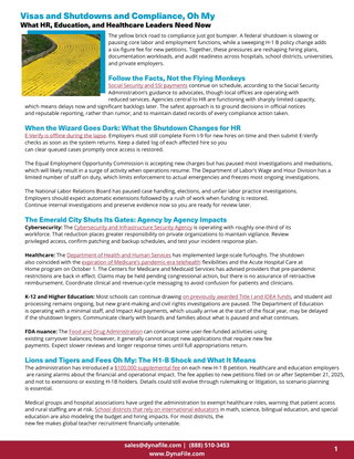 Visas and Shutdowns and Compliance, Oh My