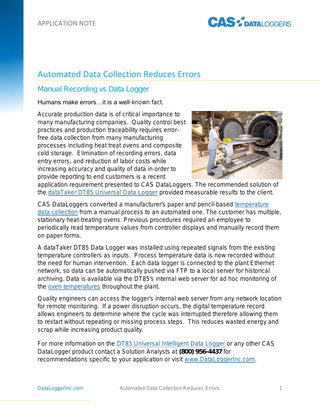 Automated Data Collection Reduces Errors