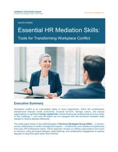 Essential HR Mediation Skills