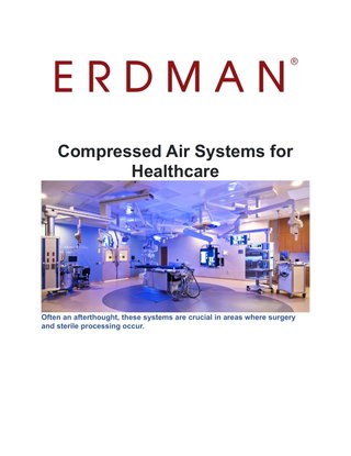 Compressed Air Systems for Healthcare