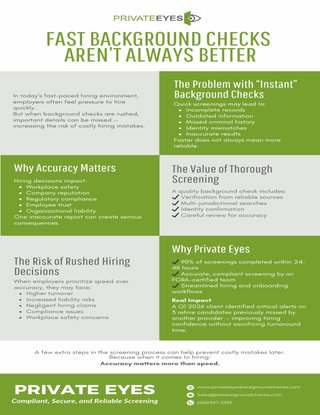 Fast Background Checks  Aren’t Always Better