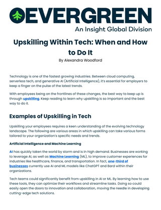 Upskilling Within Tech: When and How to Do It