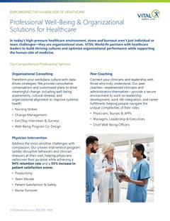 Professional Well-Being & Organizational Solutions for Healthcare