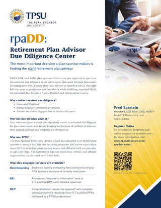 Retirement Plan Due Diligence