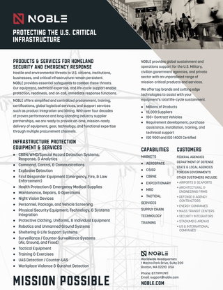 Security for the U.S. Critical Infrastructure