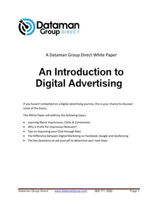 Introduction to Digital Advertising