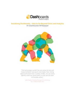 Socializing Dashboards – How to go Beyond Clicks & Analytics
