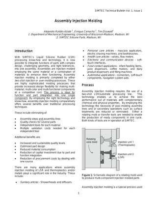 Liquid Silicone Rubber Assembly Injection Molding