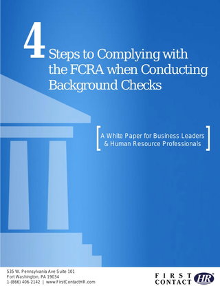 4 Steps to Complying with the FCRA when Conducting Background Checks