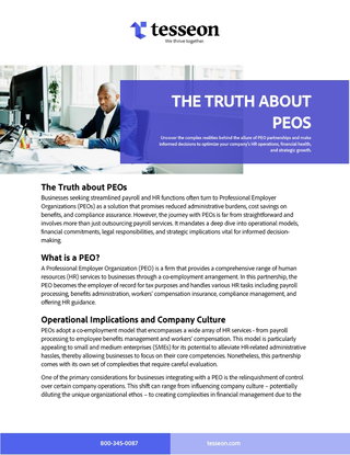 The Truth about PEOs