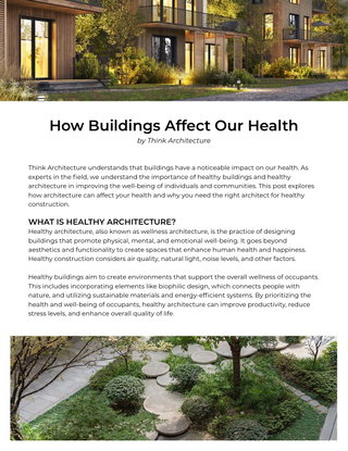 How Buildings Affect our Health