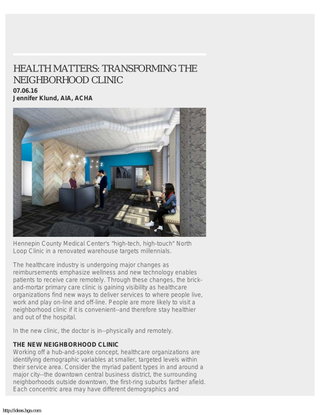 Transforming the Neighborhood Clinic