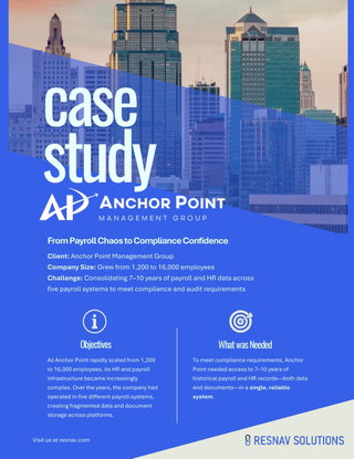 Case Study - ResNav History Link (all-in-one solution) for employee records
