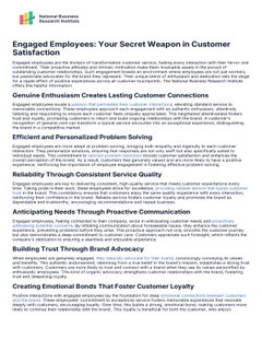 Engaged Employees - Your Secret Weapon for Customer Satisfaction
