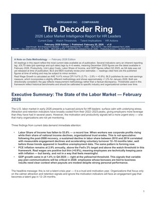 The Decoder Ring: February 2026 Labor Market Intelligence Report for HR Leaders