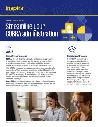Streamline COBRA administration
