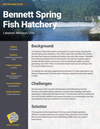 Revitalizing Bennett Spring Fish Hatchery with Kryton Solutions