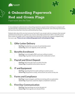6 Onboarding Red and Green Flags